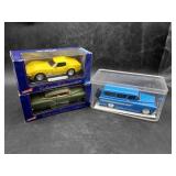 3 Die Cast Model Cars NIB