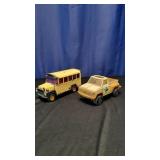 Buddy L School Bus & Tonka Truck