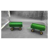 2 Ertle Green/Yellow Wagons