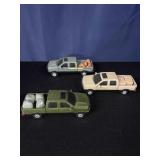 3 John Deere Toy Trucks with Loads