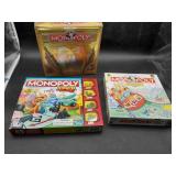 2 Monopoly Jr & 70th Anniversary Monopoly