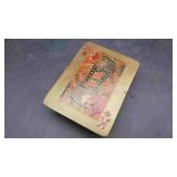 Brass Trinket Box with King of Diamonds