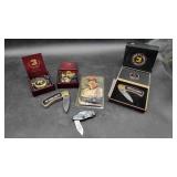 4 Dale Earnhardt Knives & 2 Pocket Watches
