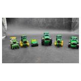 2 John Deere Kids Mini Movers, 4 Ertl Tractors &