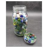 Quart Jar of Marbles