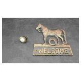 Brass Horse Doorbell Cover