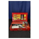 Vtg Erector Set In Red Metal Box