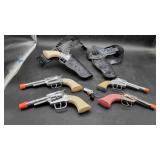 Lot of Toy Guns & Holsters