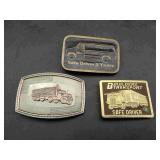 2 Safe Driver (5 Years) Belt Buckles & 1 Semi