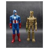 Marvel 2019 Captain American & Marvel 2016 Groot