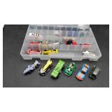 20 Hot Wheels & Misc Toys in Plastic Container