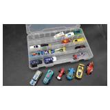 20 Hot Wheels & Misc Toys in Plastic Container