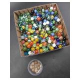 Box of Marbles & 8 Lead Like Marbles