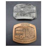 2 Coal Mining Belt Buckles