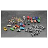 Box of Miniature Toys, Christmas Ornaments &