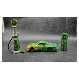 John Deere Metal Gas Pump, Die Cast Racing Car &