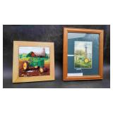 2 John Deere Tractor Wall Pictures