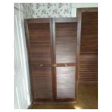 Metal Cabinet with Wood Doors