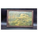 Picture of Lion/Lioness in Forest Framed
