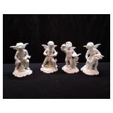 4 Dresden Style Bisque Cherub Figurines