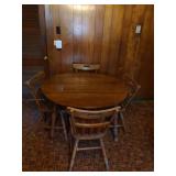 Wood Dining Table with 4 Chairs