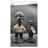 Louie Armstrong & James Brown Figurines
