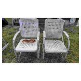 2 Metal Rocking Lawn Chairs