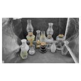 5 Oil Lamps & Misc Globes