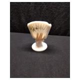 Hand Painted Milk Glass Fan Toothpick Holder