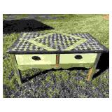 Wood Table with 2 Drawers