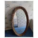 Large Oval Mirror Plastic Edging