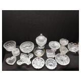 Clear Cut Glass Bowls & Misc