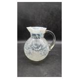 Northwood White Opalescent Daisy/Fern Pitcher