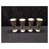 4 Wallace Sterling (stamped) MIni Goblets