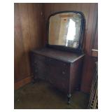 Wood Dresser with Mirror