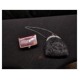 Aigner Makeup Case & Vtg Black Clutch Purse