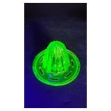 Green Uranium Glass Citrus Juicer