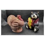 Turkey & Bear Cookie Jars