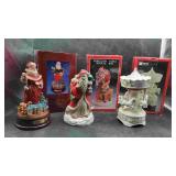 3 Santa Clause Music Boxes