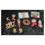 Christmas Brooches & Earrings