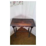 Wood Side Table with Ball/Claw Feet