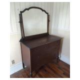 Wood Dresser with Mirror