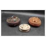 Marble Trinket Box & 2 Baskets