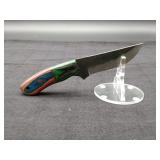 Carbon Steel 4.5" Skinner in leather Sheath