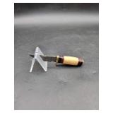 Damascus 3" Rat Tail Skinner Mini In Leather Sheat