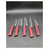Carbon Fiber 5 Knife Chef Set