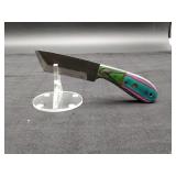 Carbon Steel 4" Tanto Blade in leather Sheath