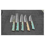 Carbon Steel 5 Knife Chef Set