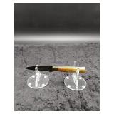 Damascus 4" Dagger in Leather Sheath