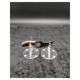 Carbon Steel 3" Ring Knife in Leather Sheath